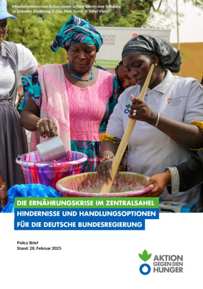 Die Ernährungskrise im Zentralsahel – Policy Brief von Aktion gegen den Hunger