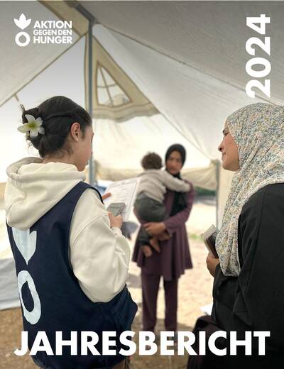 Cover des Jahresberichts 2024 von Aktion gegen den Hunger Cover des Jahresberichts 2024 von Aktion gegen den Hunger